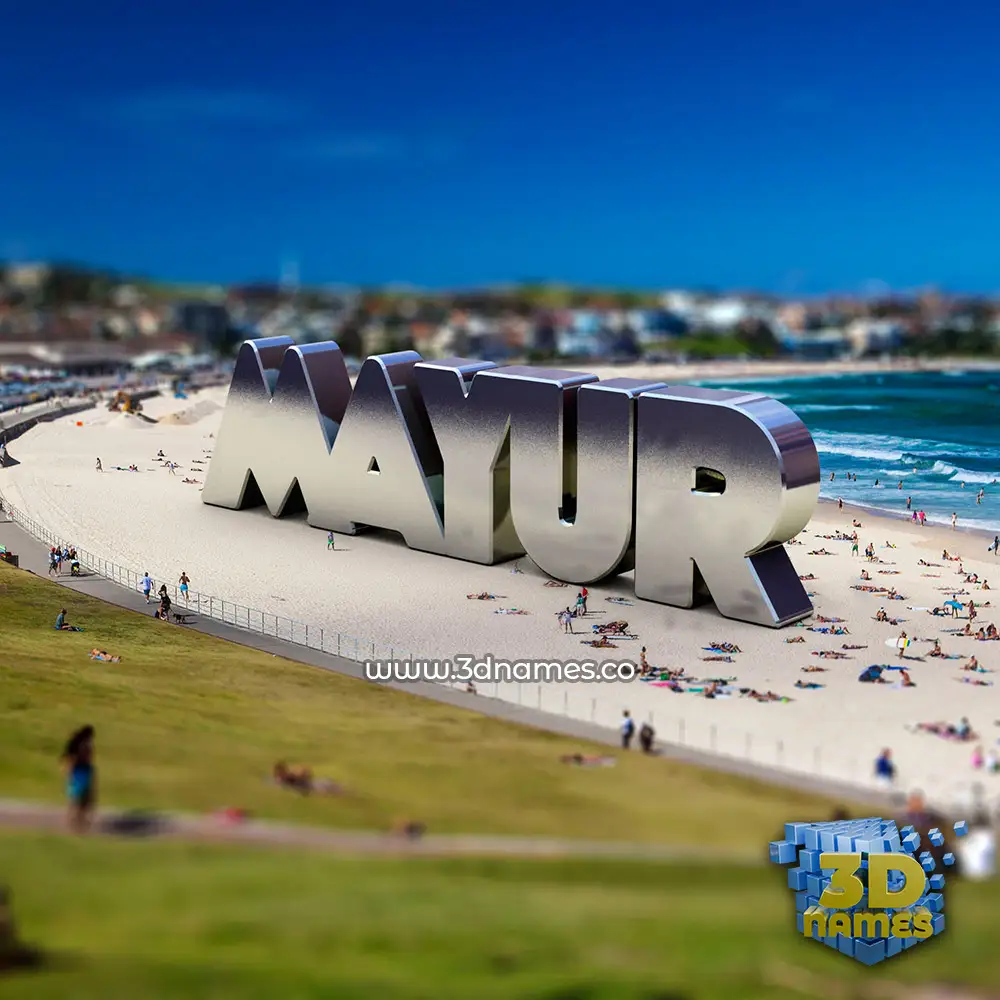 mayur in Bondi Beach style - 3D name wallpaper