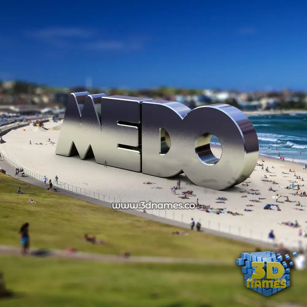 medo in Bondi Beach style - 3D name wallpaper