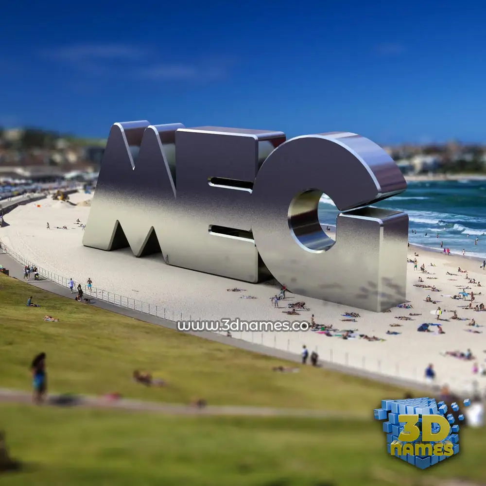 meg in Bondi Beach style - 3D name wallpaper