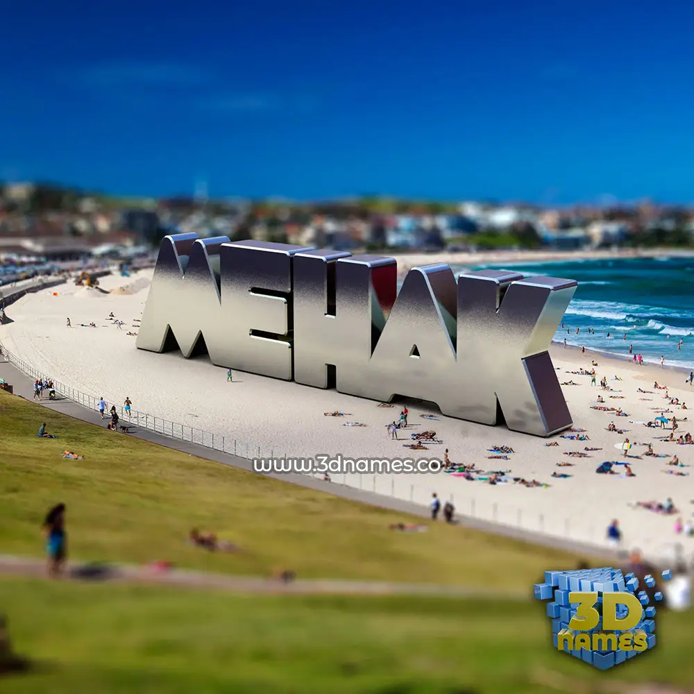 mehak in Bondi Beach style - 3D name wallpaper