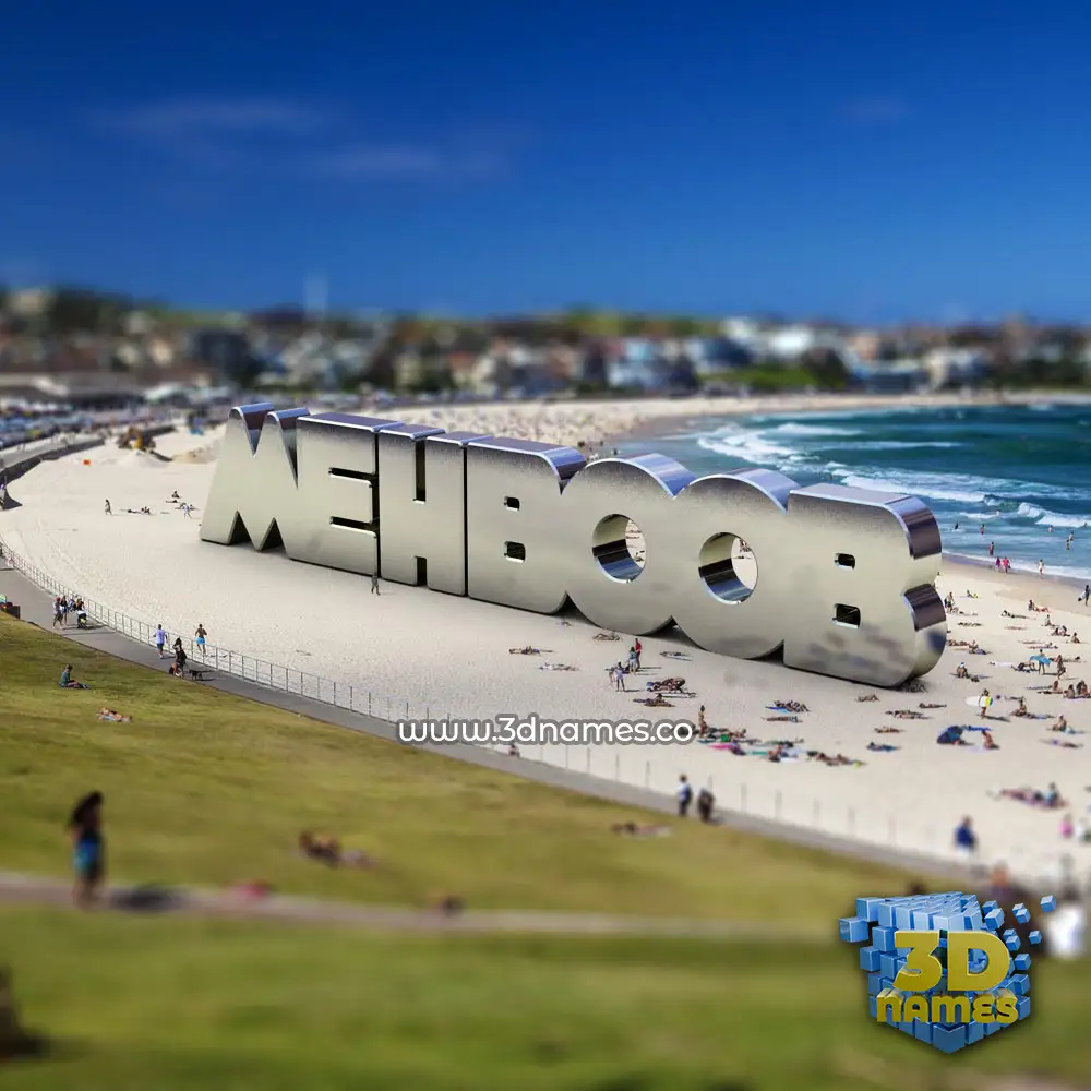 mehboob in Bondi Beach style - 3D name wallpaper