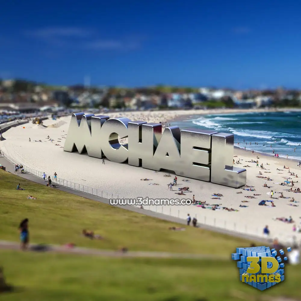 michael in Bondi Beach style - 3D name wallpaper