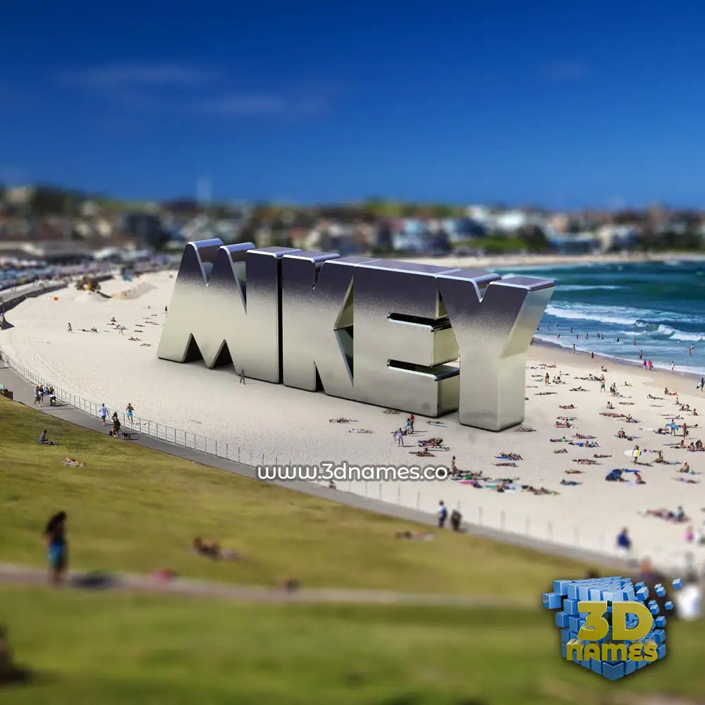 mikey in Bondi Beach style - 3D name wallpaper