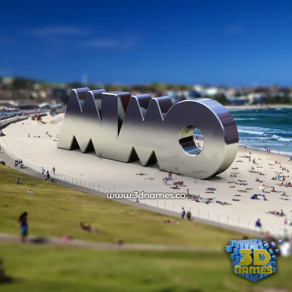 mimo in Bondi Beach style - 3D name wallpaper