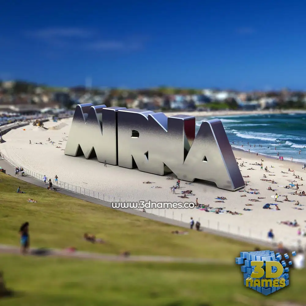 mirna in Bondi Beach style - 3D name wallpaper