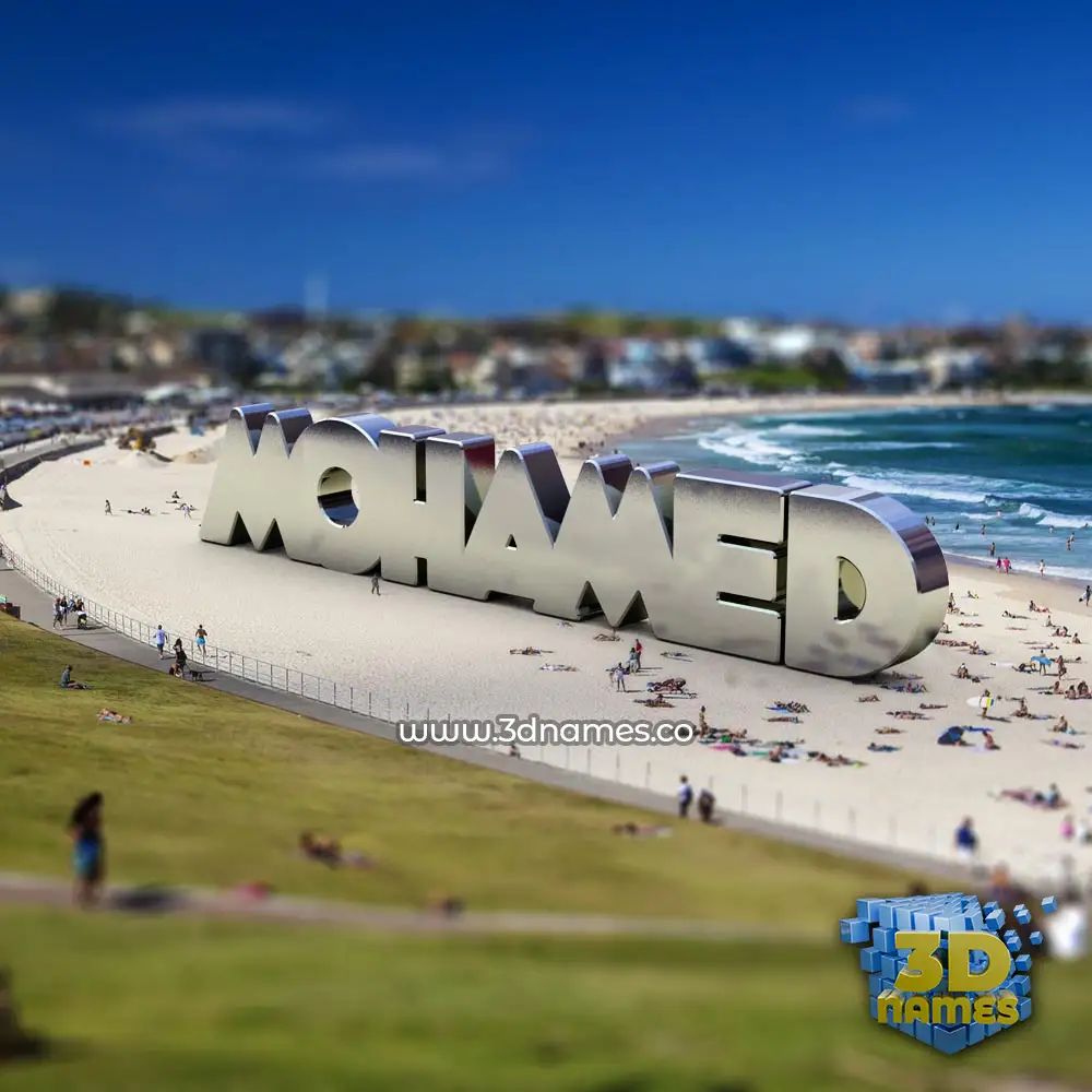 mohamed in Bondi Beach style - 3D name wallpaper