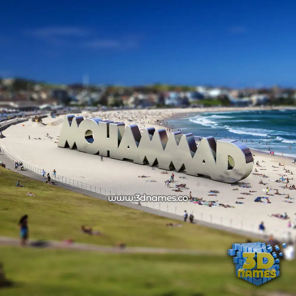 mohammad in Bondi Beach style - 3D name wallpaper
