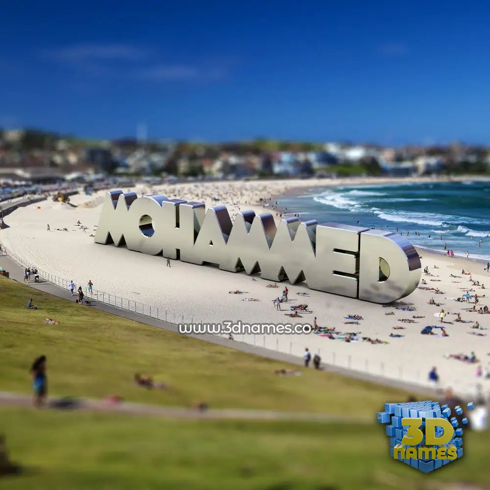 mohammed in Bondi Beach style - 3D name wallpaper
