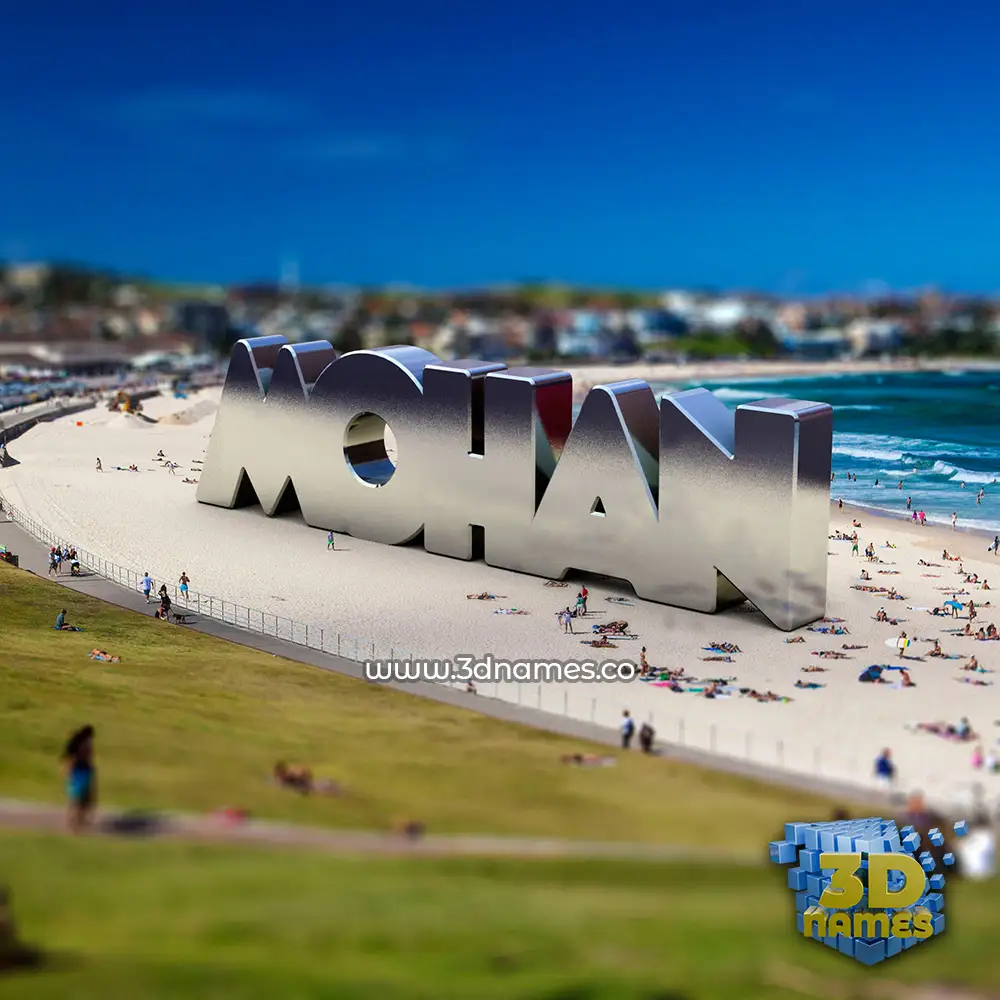 mohan in Bondi Beach style - 3D name wallpaper