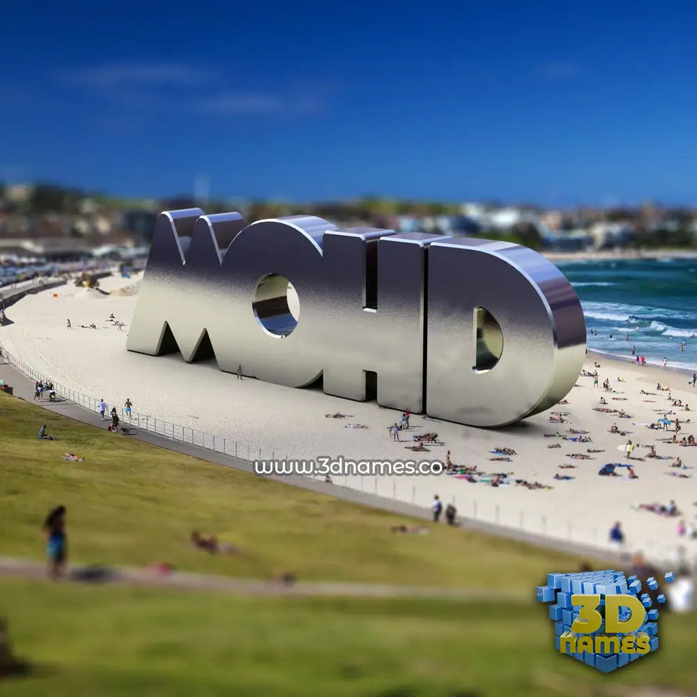 mohd in Bondi Beach style - 3D name wallpaper