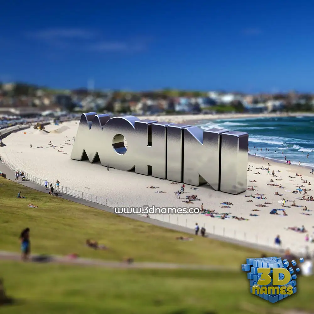 mohini in Bondi Beach style - 3D name wallpaper