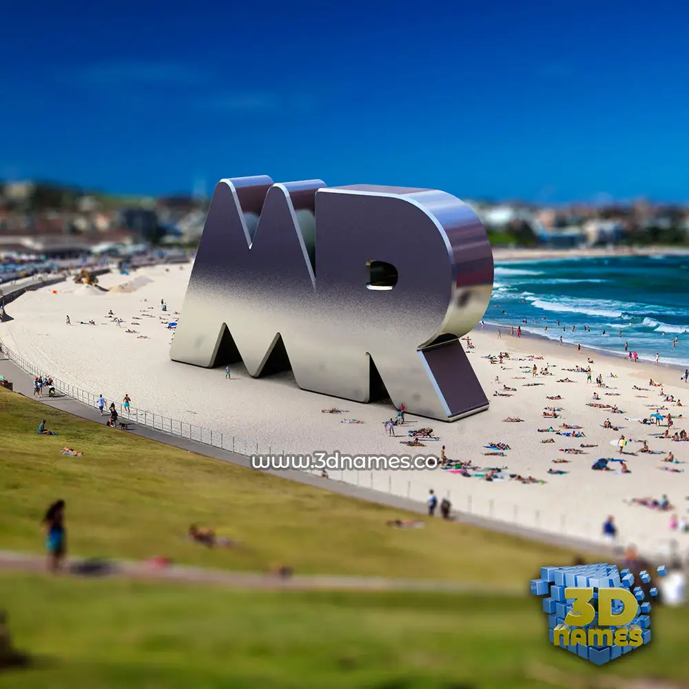 mr in Bondi Beach style - 3D name wallpaper