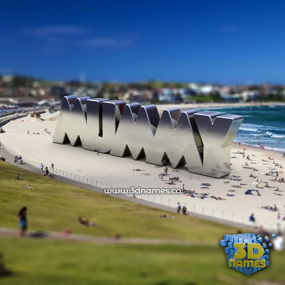 mummy in Bondi Beach style - 3D name wallpaper