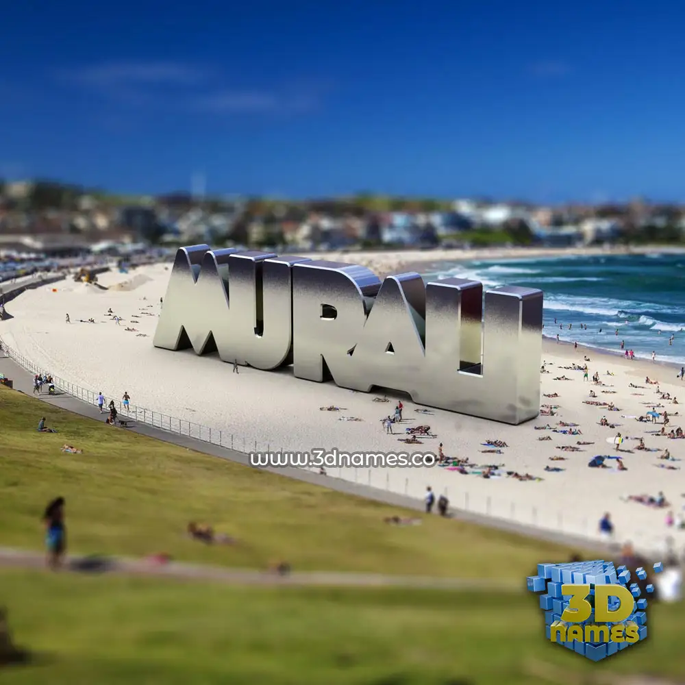 murali in Bondi Beach style - 3D name wallpaper