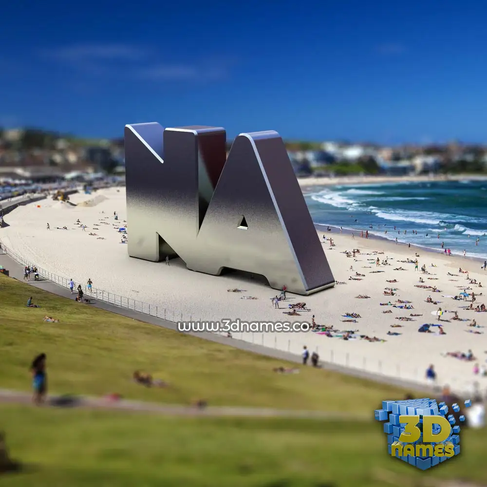 na in Bondi Beach style - 3D name wallpaper