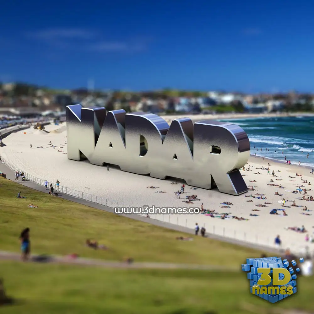 nadar in Bondi Beach style - 3D name wallpaper