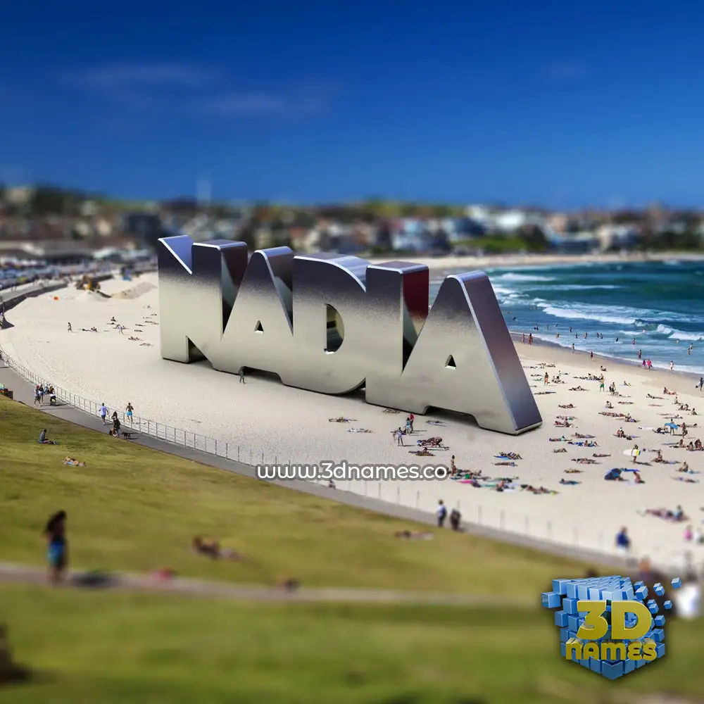 nadia in Bondi Beach style - 3D name wallpaper