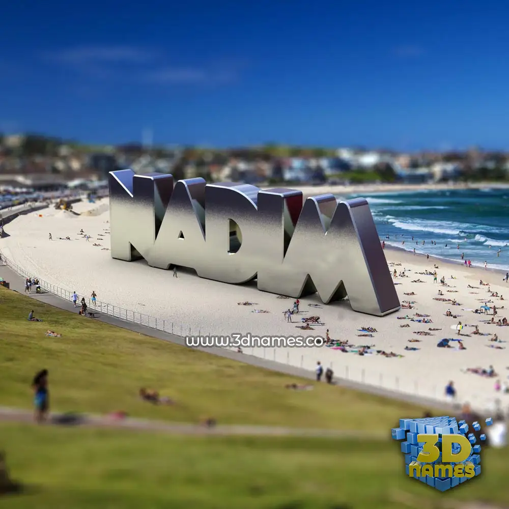 nadim in Bondi Beach style - 3D name wallpaper