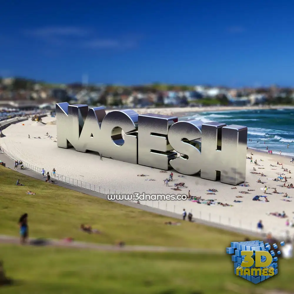 nagesh in Bondi Beach style - 3D name wallpaper