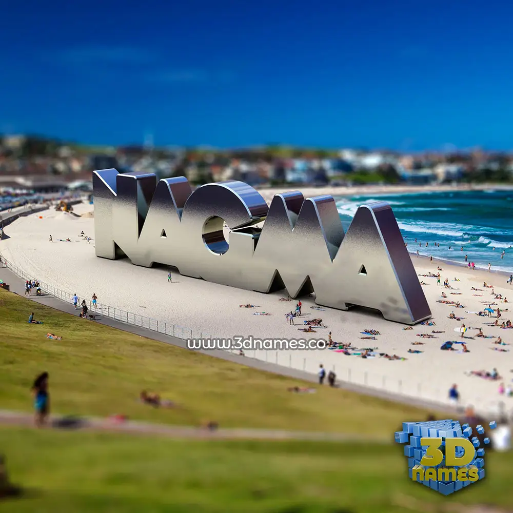 nagma in Bondi Beach style - 3D name wallpaper