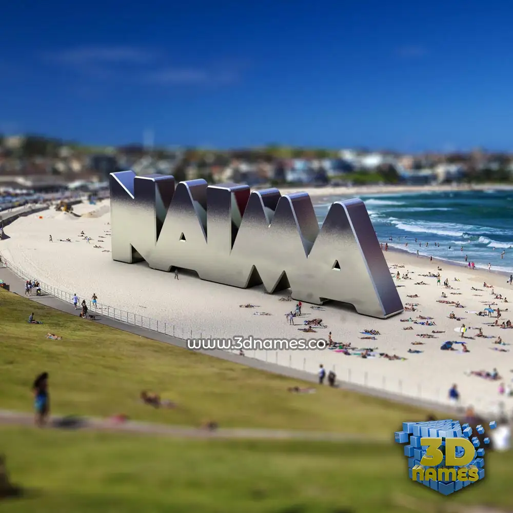 naima in Bondi Beach style - 3D name wallpaper