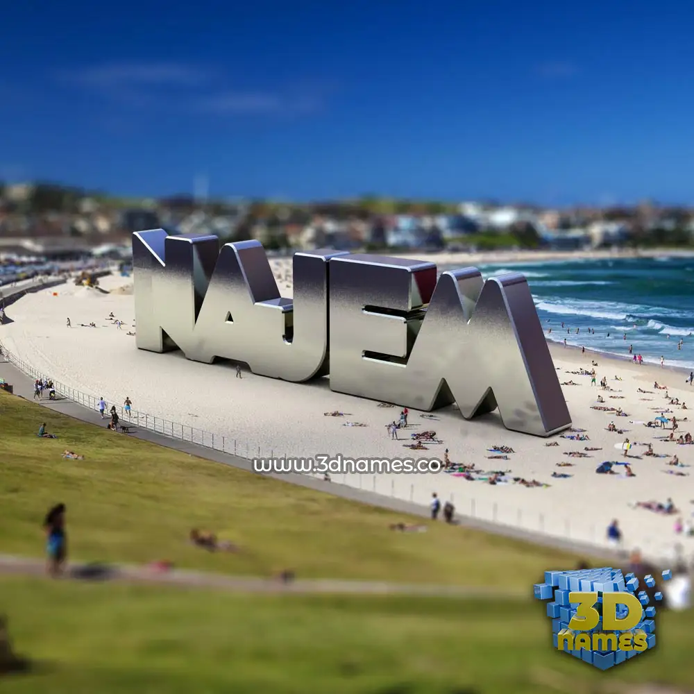 najem in Bondi Beach style - 3D name wallpaper