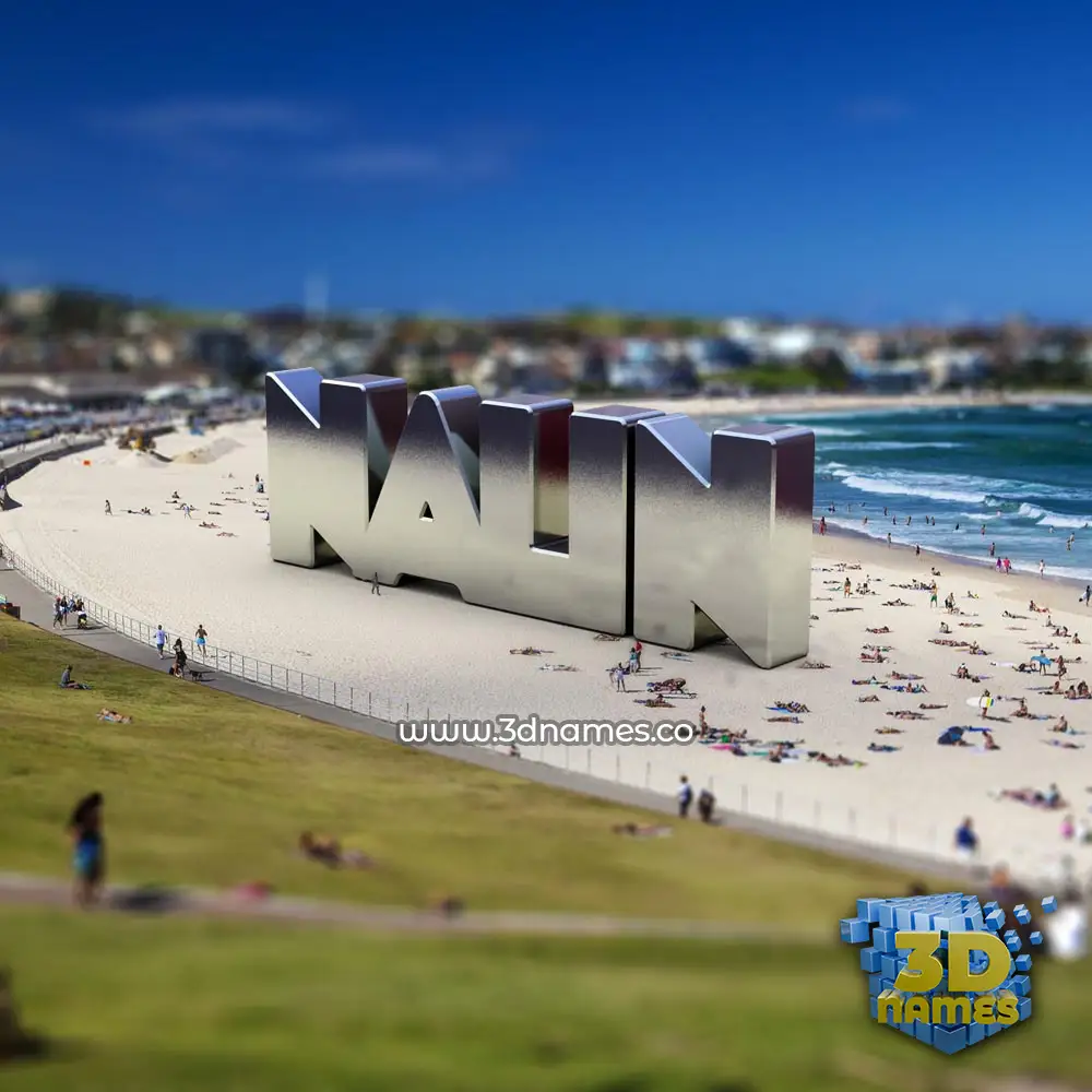 nalin in Bondi Beach style - 3D name wallpaper