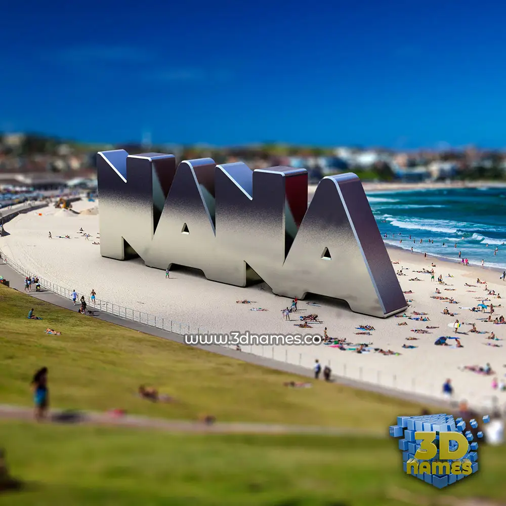 nana in Bondi Beach style - 3D name wallpaper
