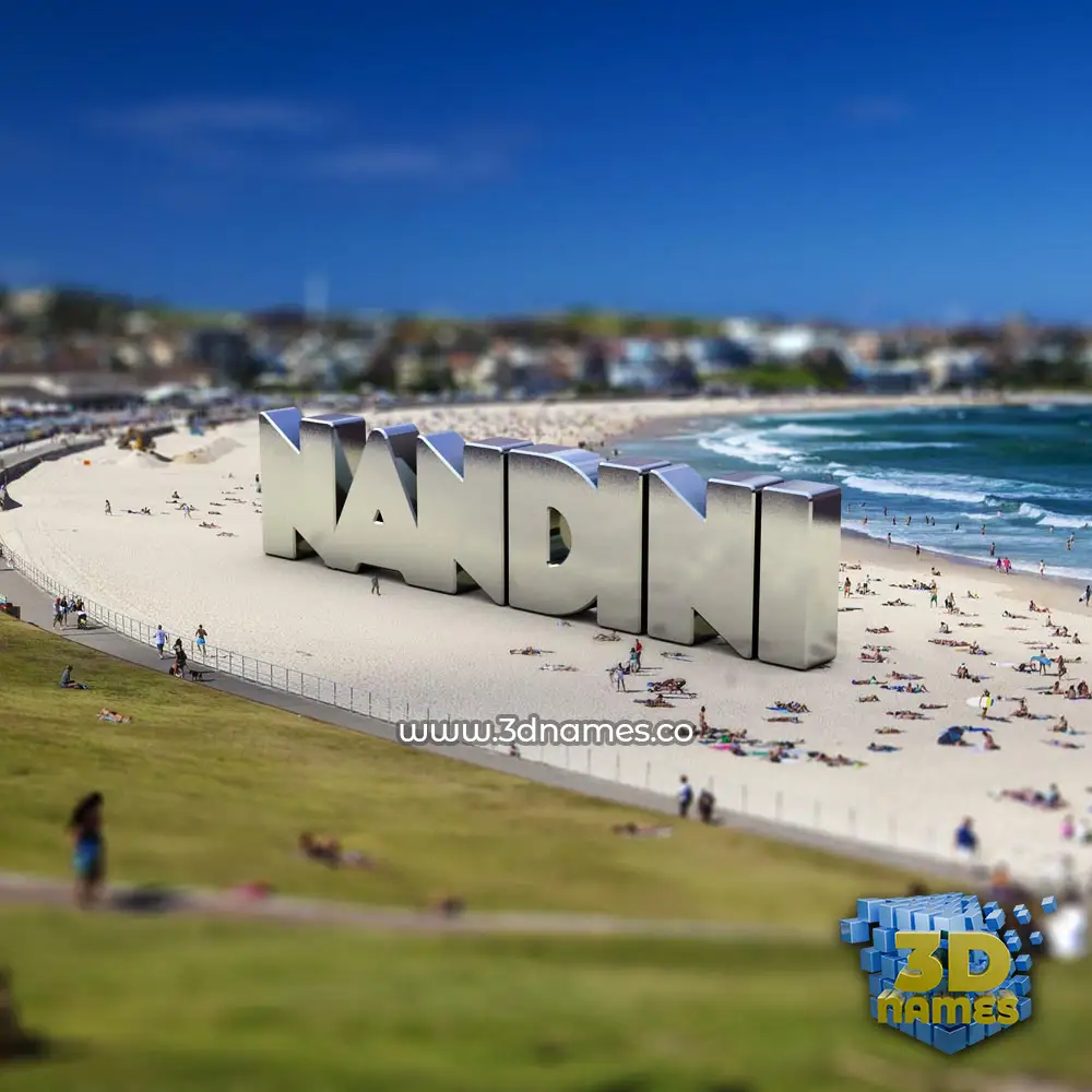 nandini in Bondi Beach style - 3D name wallpaper