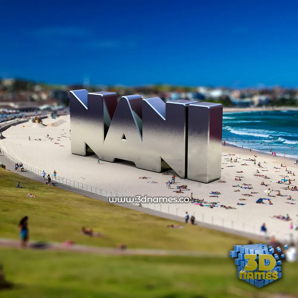 nani in Bondi Beach style - 3D name wallpaper