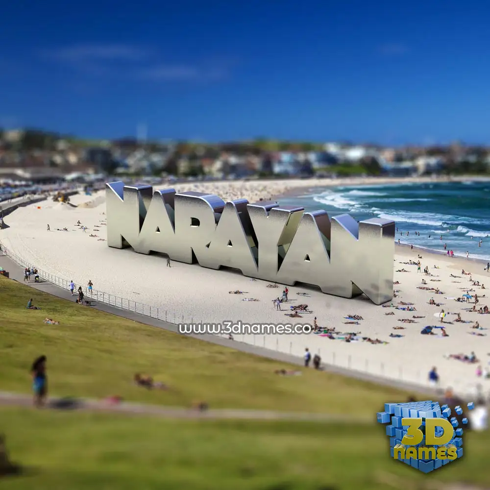 narayan in Bondi Beach style - 3D name wallpaper