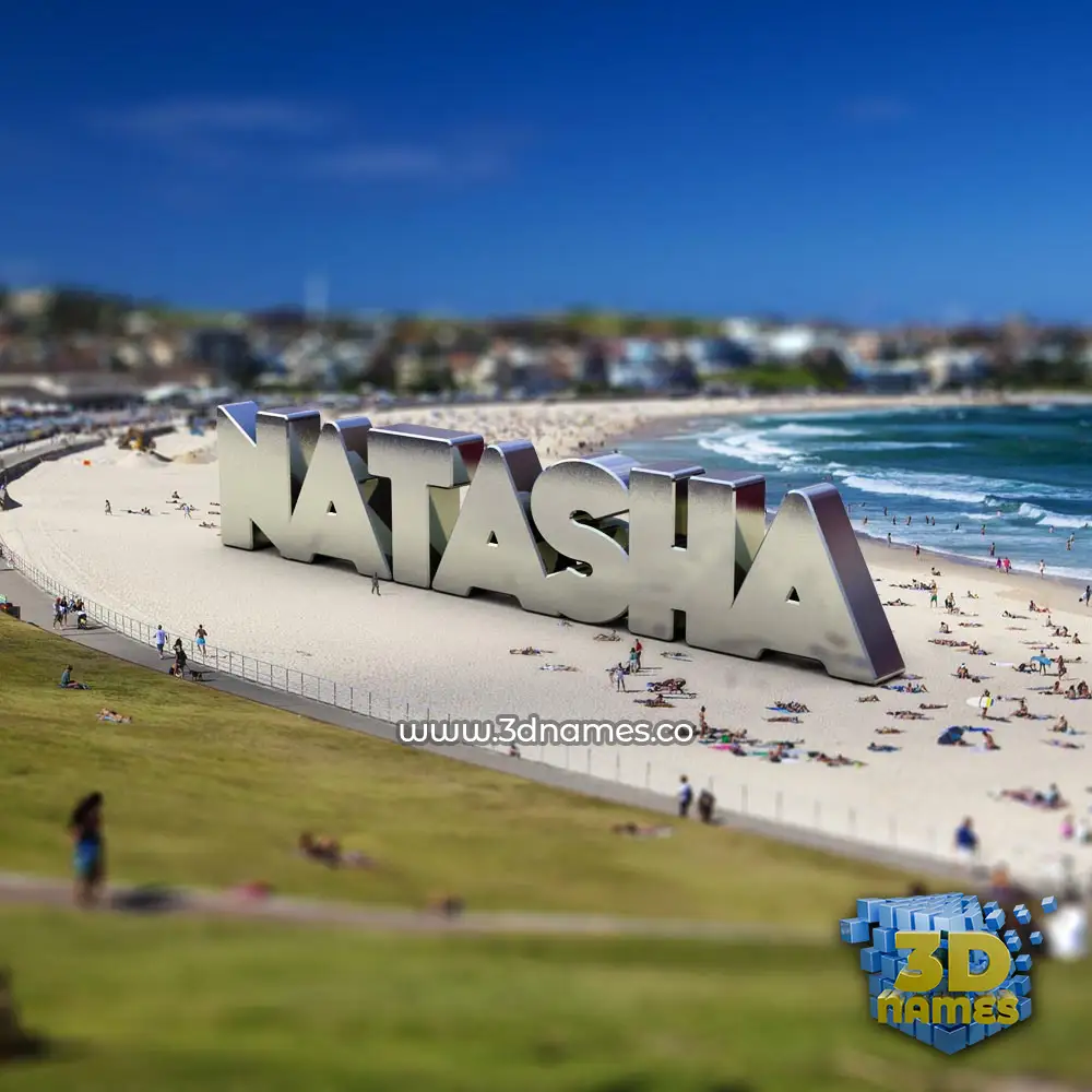 natasha in Bondi Beach style - 3D name wallpaper