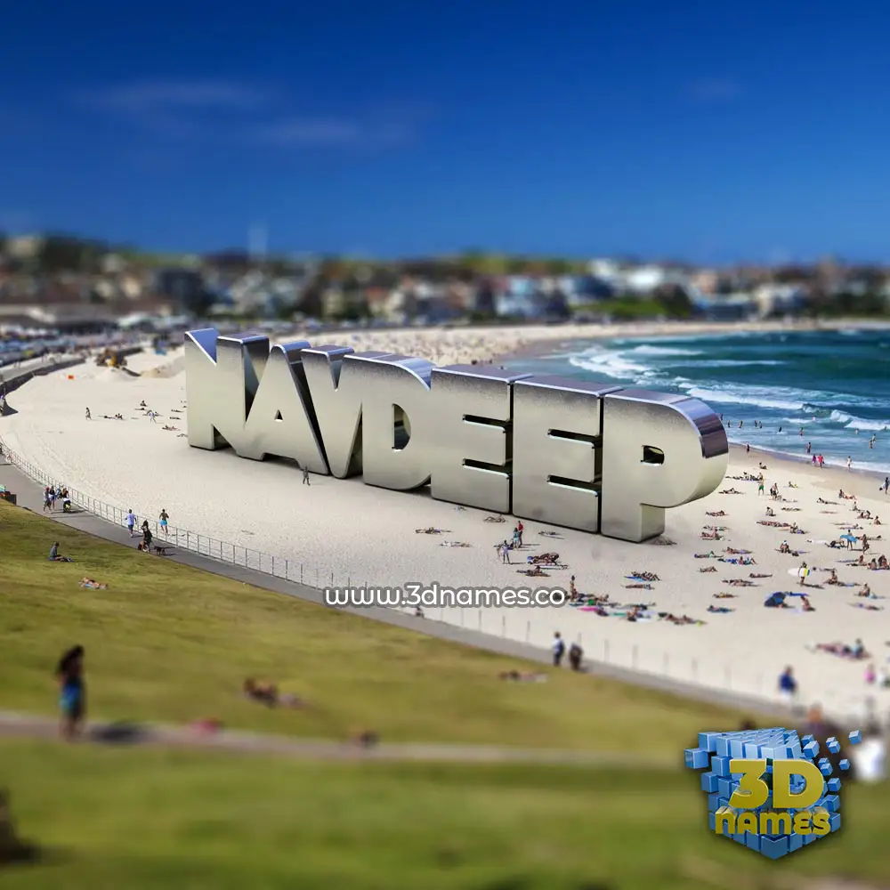 navdeep in Bondi Beach style - 3D name wallpaper