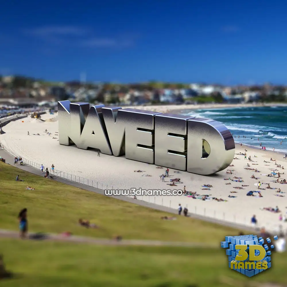 naveed in Bondi Beach style - 3D name wallpaper