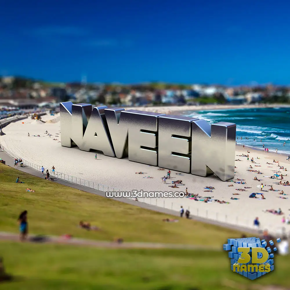 naveen in Bondi Beach style - 3D name wallpaper