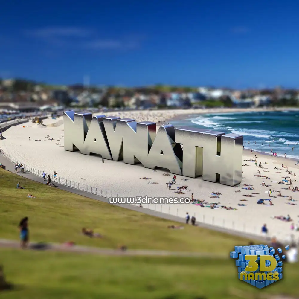 navnath in Bondi Beach style - 3D name wallpaper