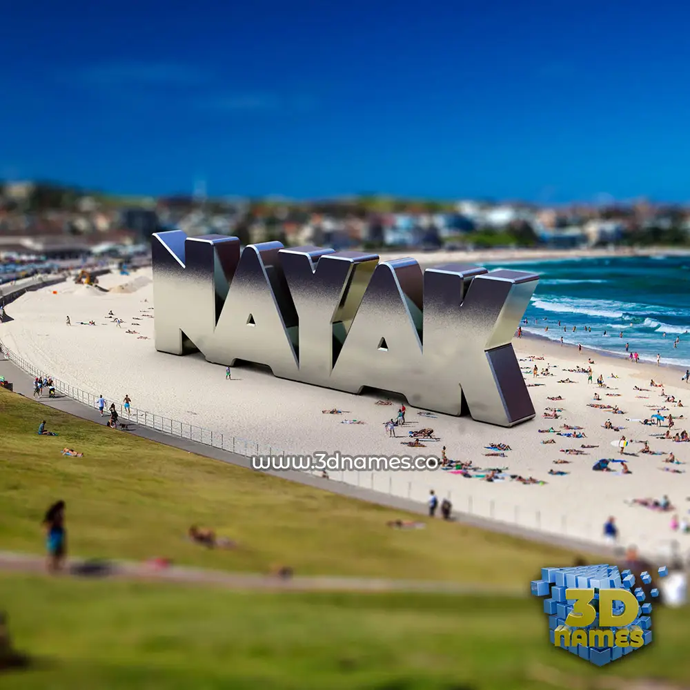 nayak in Bondi Beach style - 3D name wallpaper