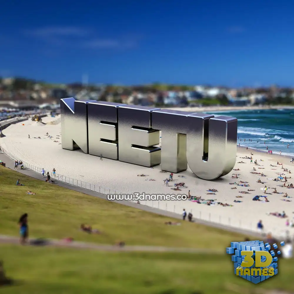 neetu in Bondi Beach style - 3D name wallpaper