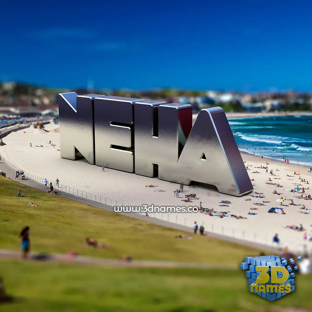 neha in Bondi Beach style - 3D name wallpaper