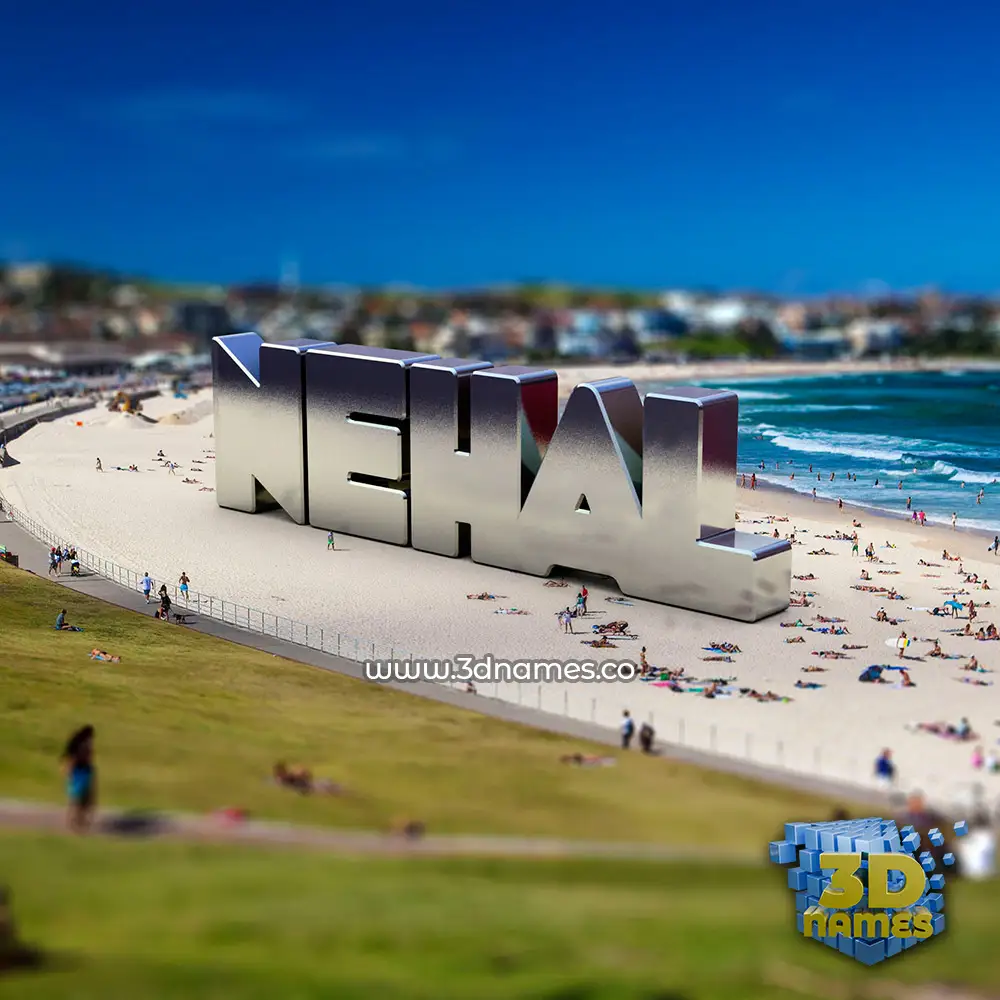 nehal in Bondi Beach style - 3D name wallpaper