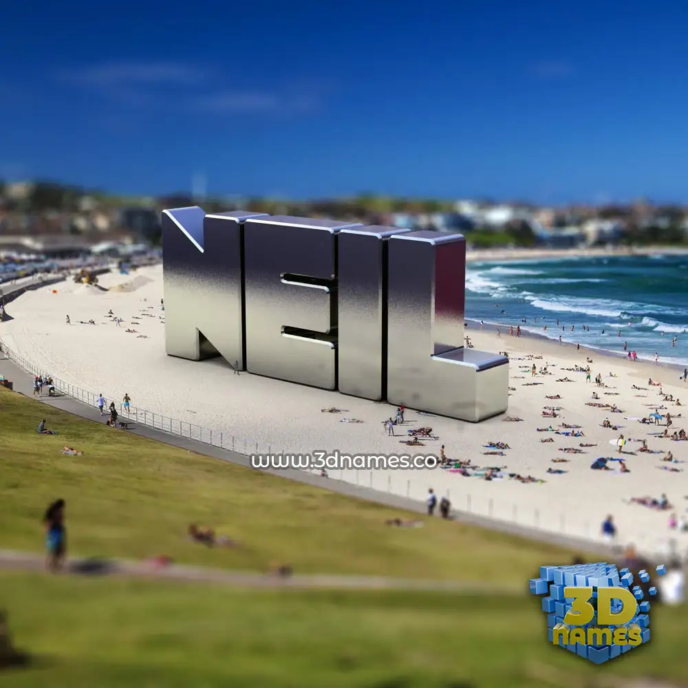 neil in Bondi Beach style - 3D name wallpaper