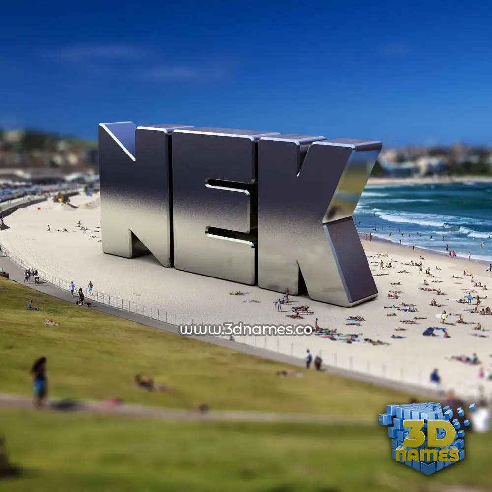 nek in Bondi Beach style - 3D name wallpaper
