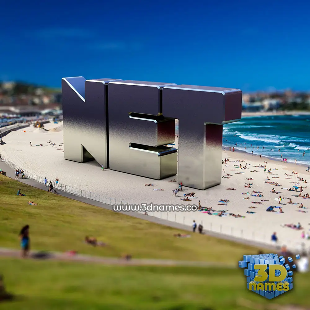 net in Bondi Beach style - 3D name wallpaper