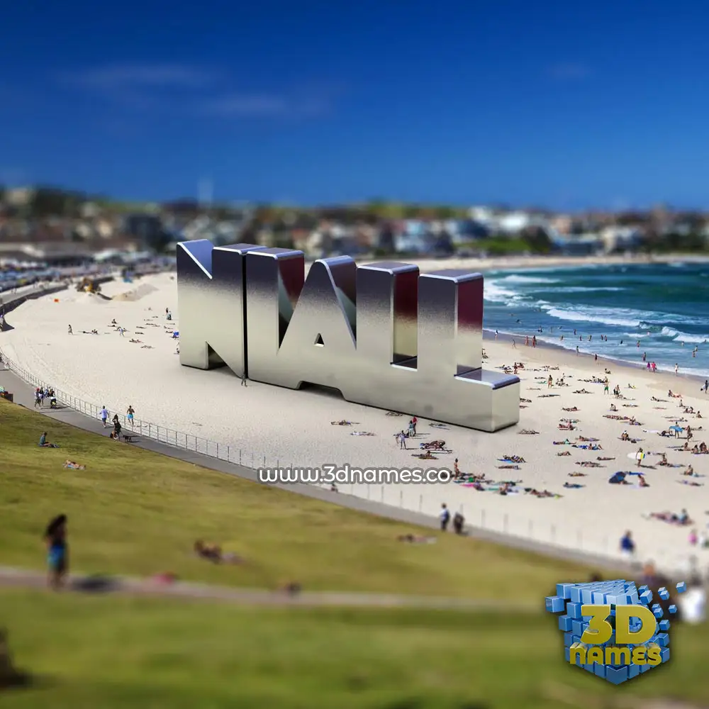 niall in Bondi Beach style - 3D name wallpaper