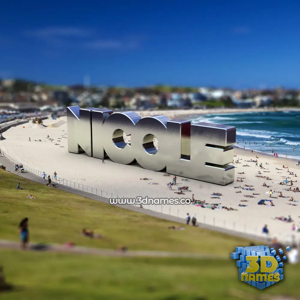 nicole in Bondi Beach style - 3D name wallpaper