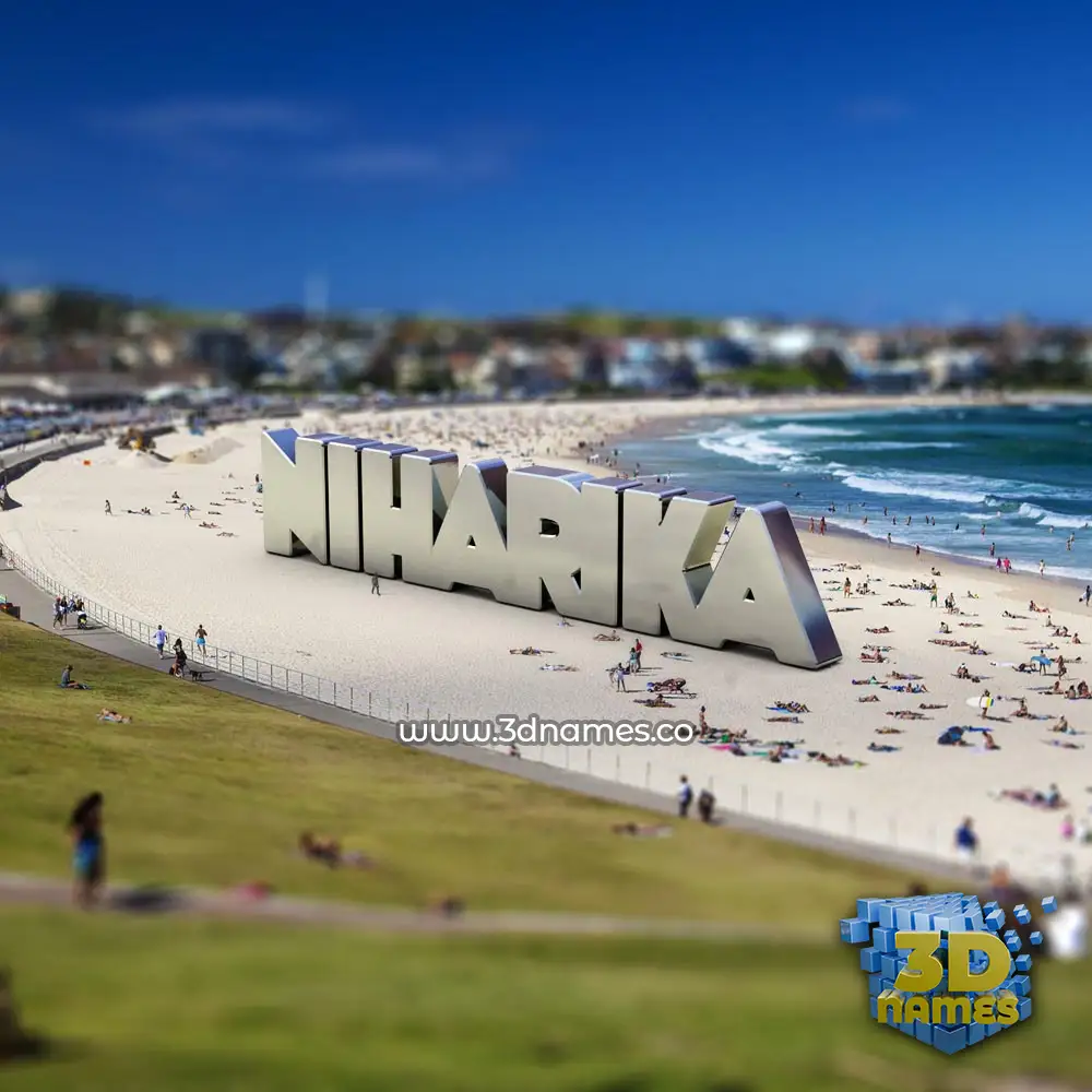 niharika in Bondi Beach style - 3D name wallpaper