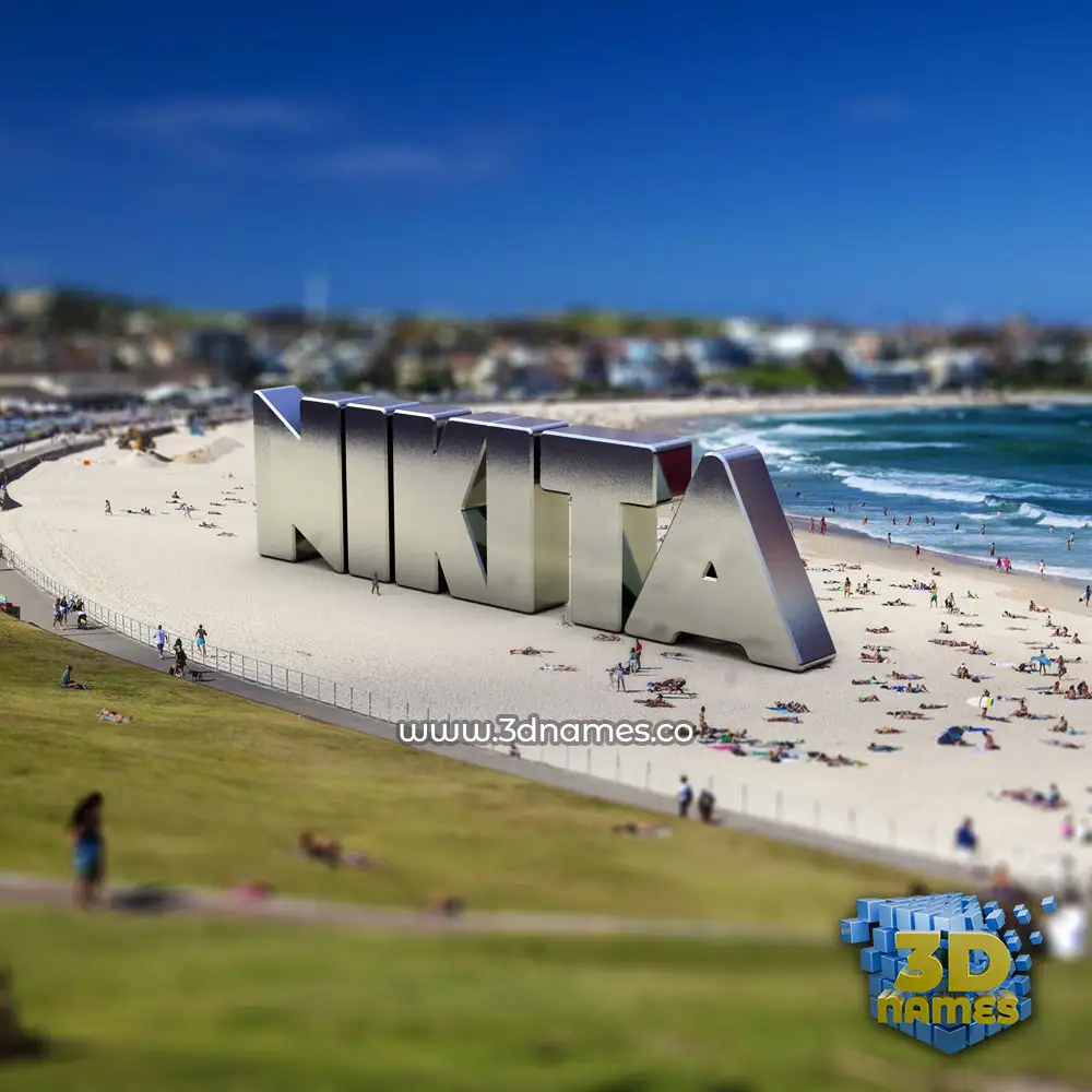 nikita in Bondi Beach style - 3D name wallpaper