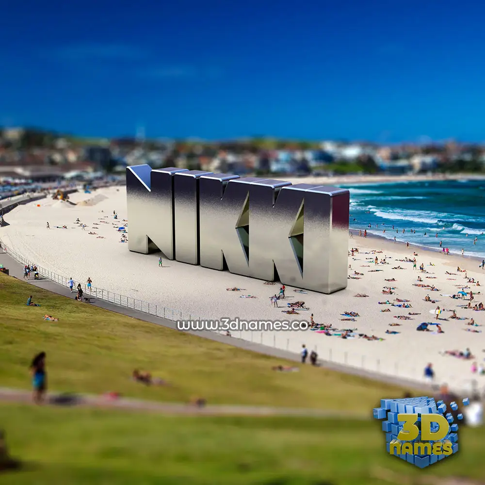 nikki in Bondi Beach style - 3D name wallpaper