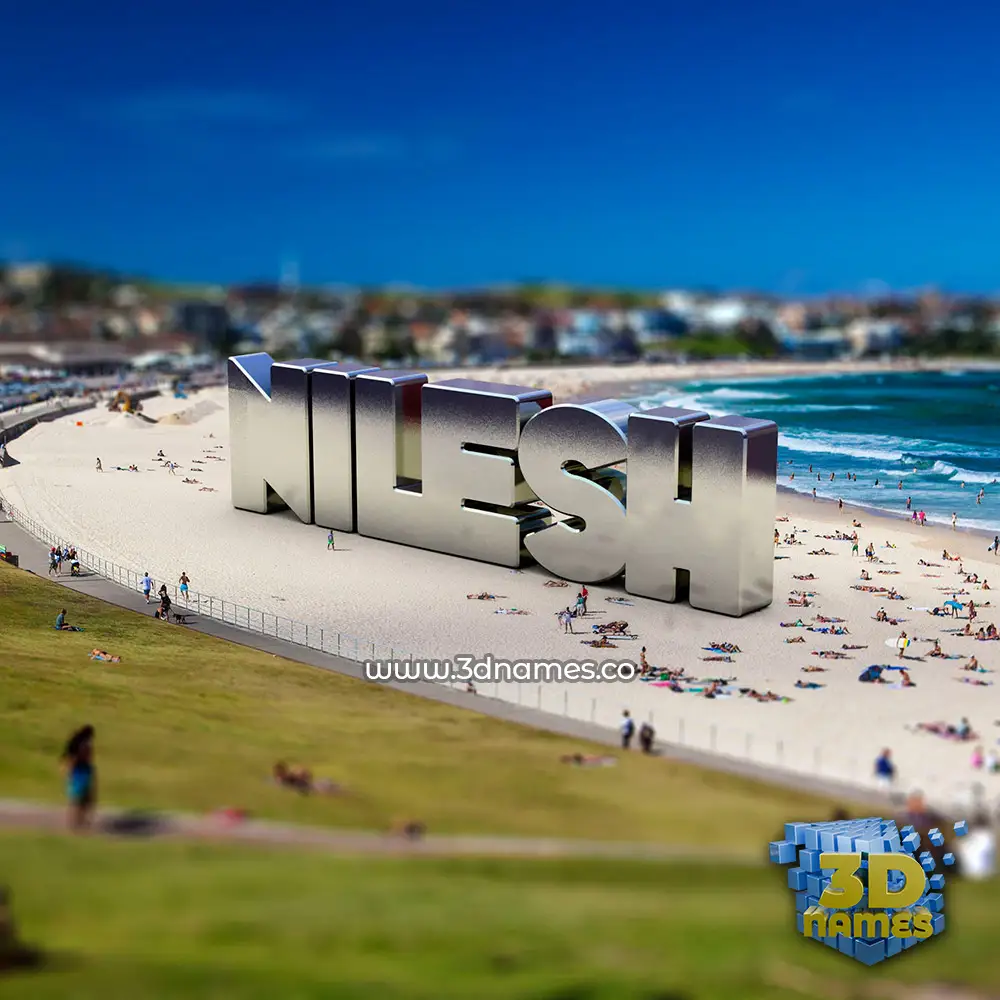 nilesh in Bondi Beach style - 3D name wallpaper