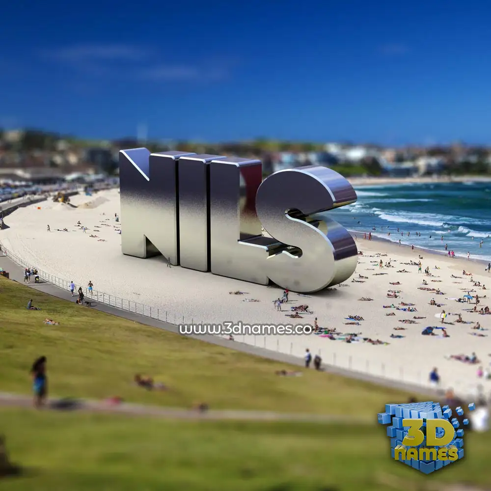 nils in Bondi Beach style - 3D name wallpaper
